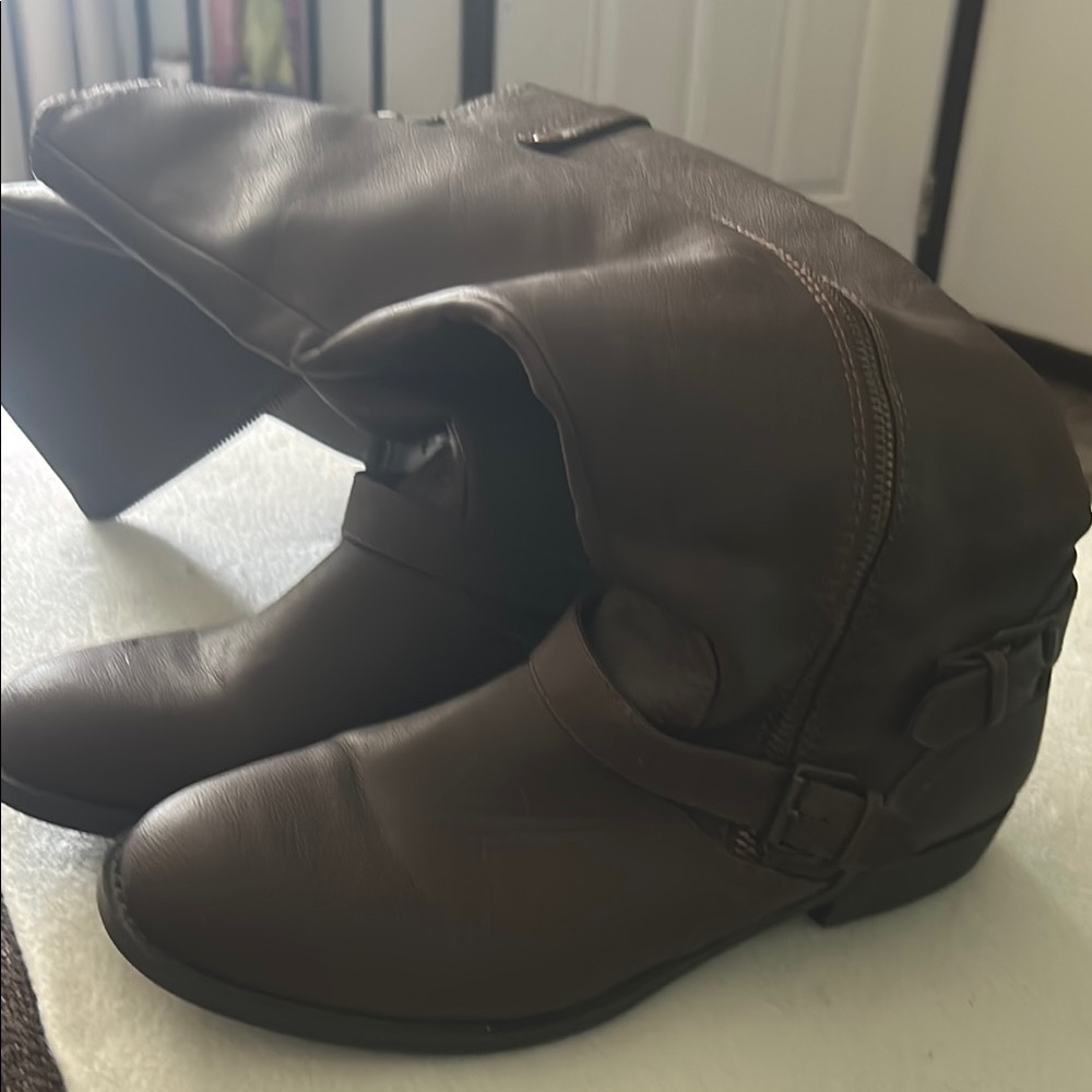 Brown Leather Women's Boots